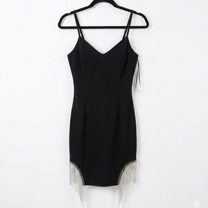 Mini dress with rhinestones